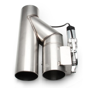 SPEEDRACING TP-1002 Système d'échappement universel en acier inoxydable 76 mm en Y à soupape unique contrôlée électroniquement - Product Image 2