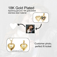 Collar de Acero Inoxidable con Colgante de Corazón Abierto, Cadena para Suéter, Joyería Personalizada para Parejas, con Caja de Corazón y Álbum de Fotos de Amor, que no se desvanece