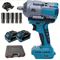 Clé dynamométrique électrique 200 mm 600 Nm, industrielle, pour bricolage, moteur sans balais 21 V, batterie lithium-ion, en alliage d'aluminium, 1/2 pouce