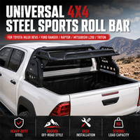 Arceau de sécurité sport universel en acier 4x4 pour Toyota Hilux Revo Ford Ranger Raptor Mitsubishi L200 Triton