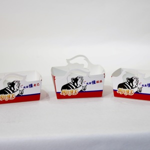 Contenedor de Alimentos de Cartón Ecológico Plegable Personalizado al por Mayor, Venta en Línea de <span class=keywords><strong>Comida</strong></span> Rápida - Product Image 5