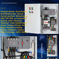 Caja de Distribución de Energía Dual Directa de Fábrica |   220V/380V |   Acero Laminado en Frío con Recubrimiento en Polvo Antiestático |   Protección IP30