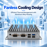 PC Mini Tanpa Kipas Industri Celeron J1900/N2840 PC Tertanam 2 COM RS232/RS485 Dual LAN Dual Display (/VGA) DC 9-24V Stok Tersedia