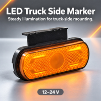Feu latéral LED 4,7 pouces clignotant, feu de gabarit vert bleu pour camion, camping-car, remorque