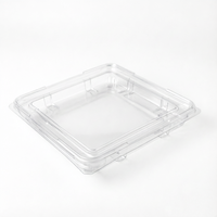 Boîte de rangement pour biscuits en plastique transparent PET personnalisée en usine avec couvercles pour l'emballage de fruits et de pâtisseries