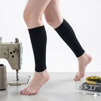 Chaussettes de compression noires pour voyage et vol, anti-thrombose veineuse profonde (AVP) et CVI, hauteur genou