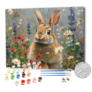 Factory Wholesale Custom Paint by Numbers Animals <strong>Rabbit</strong> Diy <strong>Painting</strong> by Numbers for Kids Home Decoration - Product Image 1