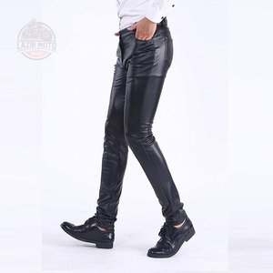 100% Top haute qualité conception personnalisée à la mode hommes pantalon en cuir meilleure vente élégant hommes pantalon en cuir - Product Image 3