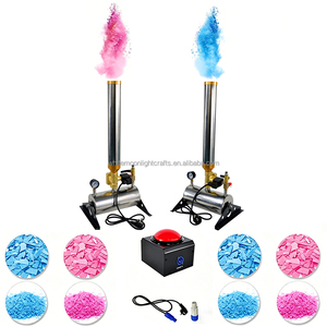 Canon à poudre électronique manuel pour révélation du sexe, lance-confettis, machine à bombes fumigènes pour fête de révélation du sexe - Product Image 1