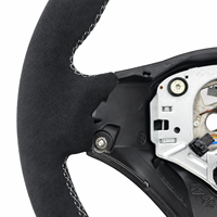   Volant de direction style CS avec bande blanche supérieure pour E90 E91 E92 E93 Série 3 Volant de direction personnalisé en Alcantara