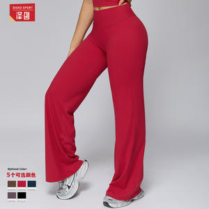 Pantalones Deportivos de Cintura Alta y Pierna Ancha para Mujer, de Secado Rápido, Corte Holgado, para Correr, Ciclismo, Senderismo, Fitness y Actividades al Aire Libre - Product Image 1