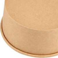 Bols à salade ronds en papier kraft de 1100 ml avec couvercles transparents