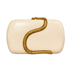 Women Dressy PU Leather <b>Clutch</b> Purse Metallic Snake Evening bag Detachable Chain Shoulder Bag for Night out Party - Product Image 4