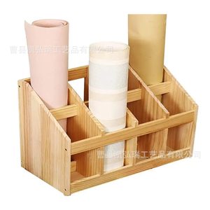 Home wooden multi-compartment <b>blanket</b> storage rack, multi-purpose yoga mat storage rack, fitness equipment carpet storage <b>box</b> - Product Image 5