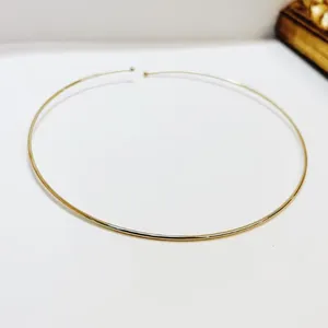 316l Stainless Steel Simple Gold Neck Cuff No Faded Popular African Necklace Cuff