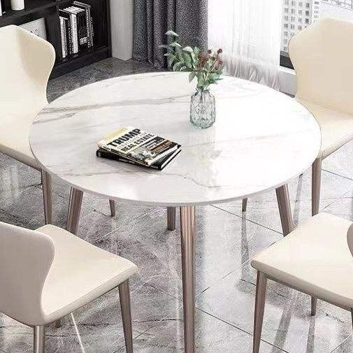 Table ronde en pierre de roche 90 cm - Table individuelle uniquement