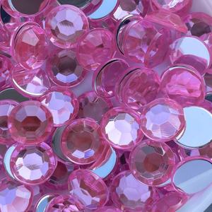 Fábrica al por mayor Lt. Rosa Flatback acrílico diamantes de imitación SS30 SS34 SS40 SS50 SS60 piedra de cristal para la fabricación de vestidos y <span class=keywords><strong>Gema</strong></span> acrílica - Product Image 2