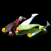 NOUVEAU Leurre Souple Lumineux 50mm 1.3g pour la Pêche, Leurre Artificiel en PVC en Forme de Brochet et de Carpe pour la Pêche au Brochet/à la Carpe