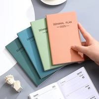 Morandi 2025 Mini tragbarer Taschen planer Spanisch A6 Daily Schedule Notebook 60 Hart leder faden Nähen A3 A4 Papier optionen