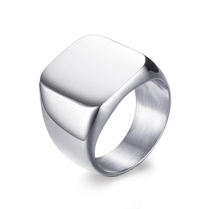 Custom Logo Image Blank <strong>Plain</strong> <strong>Rings</strong> Real PVD Gold Stainless Steel Finger Bands Men's Waterproof Minimalist <strong>Rings</strong> for Daily Wear - Product Image 5