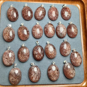 Nhà Máy Tự Nhiên Tinh Thể Thạch Anh S925 Đồ Trang Sức Đá Quý Thủ Công Mỹ Nghệ Sao Ánh Sáng Vòng Cổ Dâu Tây Thạch Anh Mặt Dây Chuyền Cho Trang Trí - Product Image 4