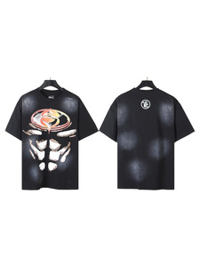 เสื้อยืดแขนสั้นลำลองสไตล์อเมริกันแบรนด์ Hell Star Cross-Border ผ้าฝ้าย 100% ลายตัวอักษรแบบวอช น้ำหนัก 280 กรัม ผ้าถัก - Product Image 5