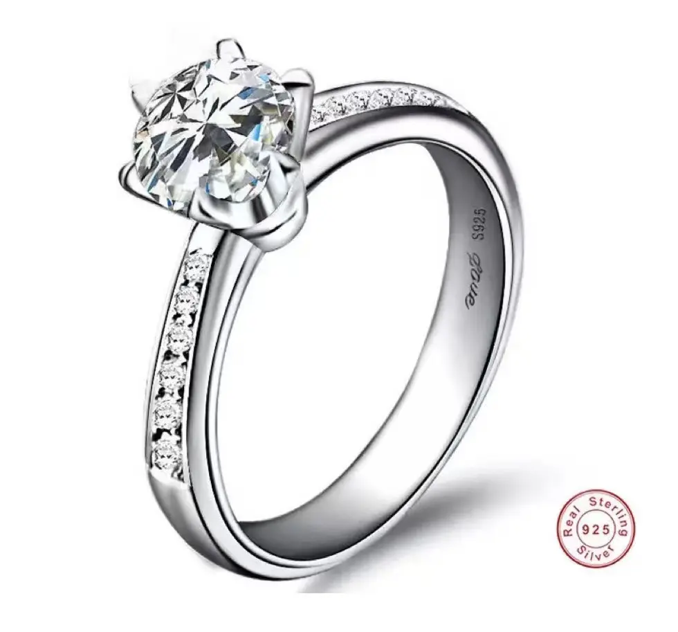 Luxury Jewelry 18K Silver Austrian Crystal Zircon Engagement Infinity Ring S925 Sterling Silver Diamond Wedding Rings For Women