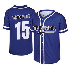Maillot de baseball américain avec nom de l'équipe imprimé de logo personnalisé Chemises de baseball pour hommes et femmes Uniforme de baseball à sublimation sur mesure - Product Image 6