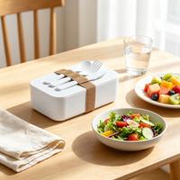 Boîte à lunch en plastique PP 1000 ml, grande capacité, boîte bento réutilisable, récipient de stockage alimentaire pour le camping en plein air, le bureau, l'école, vente en gros