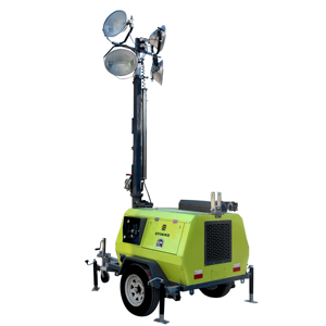 Tháp Đèn Di Động Có Thể Kéo Được 9M Cột Buồm 4X1000W Máy Phát Điện Diesel Có Đèn Dạ Quang 7 5kw Đèn Chiếu Sáng Pin Bằng Kim Loại - Product Image 3