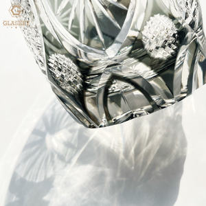 Tasse à eau japonaise Edo Kiriko Whiskey Grey Crystal Glass Flash Locke Cup Tasse à eau japonaise en verre à vin faite à la main - Product Image 5
