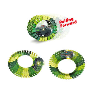 لعبة سيارة كهربائية على شكل ديناصور من جاكو تويز مع مسار وقطع تركيب تعليمية، مجموعة ألعاب ديناصورات قابلة للتجميع - Product Image 4