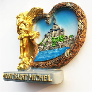 Weivista 3D Mont Saint-Michel Normandía <span class=keywords><strong>Francia</strong></span> Imán de nevera Colección artesanal de regalo de recuerdo - Product Image 5