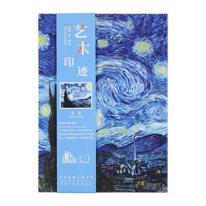 Cuaderno Estético <span class=keywords><strong>Van</strong></span> <span class=keywords><strong>Gogh</strong></span> Monet B6, 100gsm, 80 Hojas, Diario de Arte con Pinturas al Óleo, para Estudiantes, Oficina, Regalo, Cuaderno Noche Estrellada - Product Image 1