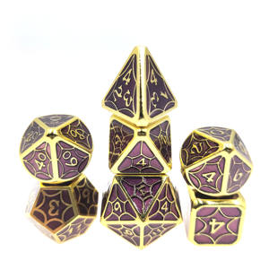 Dés polyédriques DND RPG <span class=keywords><strong>Donjons</strong></span> <span class=keywords><strong>et</strong></span> <span class=keywords><strong>Dragons</strong></span> Jeu de dés en gros Vintage Couleur Métal Matériel Avengers série monochrome - Product Image 1