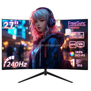 新型ローブスキーeスポーツ曲面コンピューターモニター27インチ240Hz 1920x1080ブルーライトカット超クリアMVAパネル12ms - Product Image 1