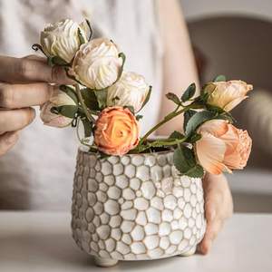 Maceta Rústica de Cerámica Esmaltada de 4 Pulgadas con Orificio de Drenaje, Duradera y Ecológica para Suculentas y Cactus, Estilo Rústico para Interiores/Exteriores - Product Image 4