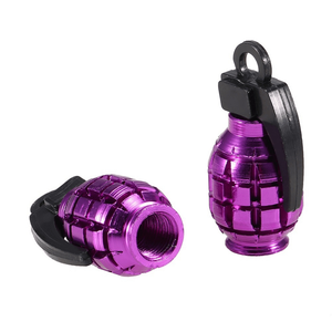 Grenade Tire Valve Stem Caps Aluminum Wheel <strong>Rim</strong> Tire Caps Tyre Valve Dust <strong>Cover</strong> Universal Fir Car Truck Motorcycle Bike - Product Image 1