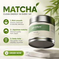 Boîte à thé matcha ronde en métal de qualité supérieure, logo personnalisé, boîte en fer blanc de qualité alimentaire, couvercle hermétique, conteneur de stockage de poudre de thé réutilisable, cadeau