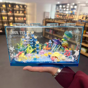 Bloques de Construcción JAKI Bajo el Mar, Caja Acrílica con Más de 800 Piezas, Juguete Creativo DIY para Niños de 8 a 13 Años - Product Image 1