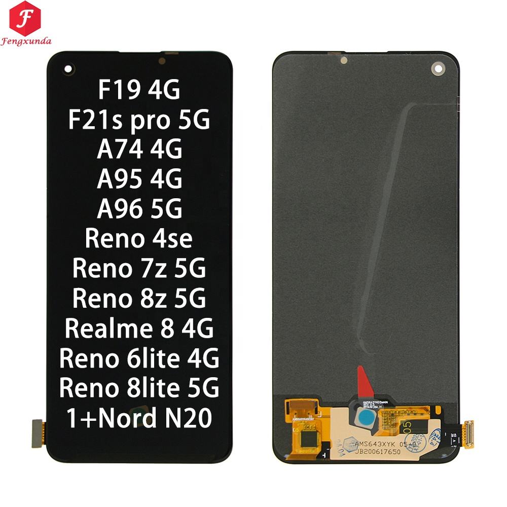 6.4 "Super AMOLED Per Realme 8 4G RMX3085 Display LCD Touch Screen Digizer Per Realme 8 Pro RMX3081 LCD Con Telaio Di Ricambio
