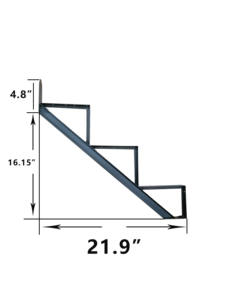 <span class=keywords><strong>Celia</strong></span> jardín y patio exterior marco de aluminio de metal 3 escalones largueros de escalera - Product Image 6