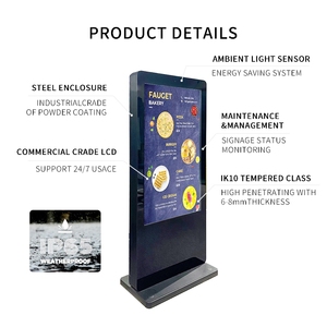 43 49 55 inch sàn ngoài trời đứng kỹ thuật số biển không thấm nước IP65 ngoài trời Totem Wifi Mạng Nhà Hàng quảng cáo devise - Product Image 4