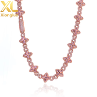 Collier chaîne cubaine unisexe, motif trèfle à quatre feuilles, maillons en forme de 8, sertissage griffe de zircon, pierre naturelle, cuivre, style européen, cadeau