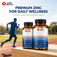 Complément de zinc en gros 3X chélaté complexe Carnosine Bisglycinate Orotate avec Cuivre Vitamine C 120 gélules pour antioxydant