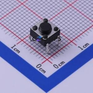 TS-1002-04326 Tactile Switch Through hole Component (THT)-4P,6x6mm Switch Single Pole Single Throw Round Button Through Hole 6mm - Product Image 1