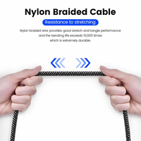 Câble audio stéréo TRS 3,5 mm tressé en nylon doré, 4 conducteurs, qualité Hi-Fi, en vrac