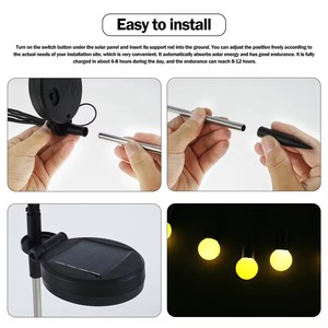 ソーラーホタルライト屋外ライトガーデンライト屋外防水6 Leds/8 Leds/10 Ledsガーデンデコレーションライト - Product Image 5
