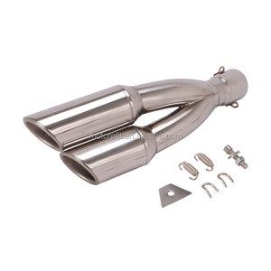 Convient pour la <span class=keywords><strong>moto</strong></span> de sport Yamaha Kawasaki Modifié Thunder <span class=keywords><strong>Silencieux</strong></span> d'échappement gauche et droit 38-51MM - Product Image 4