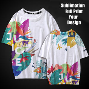 Camiseta de poliéster al por mayor para hombre, sublimación personalizada, diseño de impresión completa, logotipo, camiseta de secado rápido para hombre - Product Image 1